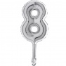 Balon Micro folie cifra 7 argintiu -18cm, Radar GB07097S