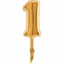 Balon Micro folie cifra 0 aurie -18cm, Radar GB07020G