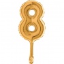 Balon Micro folie cifra 0 aurie -18cm, Radar GB07020G