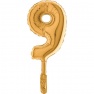 Balon Micro folie cifra 0 aurie -18cm, Radar GB07020G