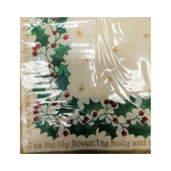 Servetele Craciun Frunza Artar, Amscan 926450, set 16 buc