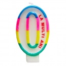 Lumanare aniversara pentru tort, Cifra 0 cu mesajul "La multi ani!", Radar SMFIT.LMA0, 1 buc