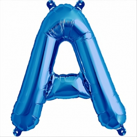 Balon folie litera K albastru - 41 cm, Qualatex 59402