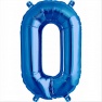 Balon folie litera K albastru - 41 cm, Qualatex 59402