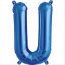 Balon folie litera K albastru - 41 cm, Qualatex 59402