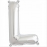 Balon Folie Litere A-Z Argintiu, 41 cm / 16", Northstar Balloons, 1 buc