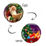 Balon Folie 45 cm cu Mos Craciun, Qualatex 32343