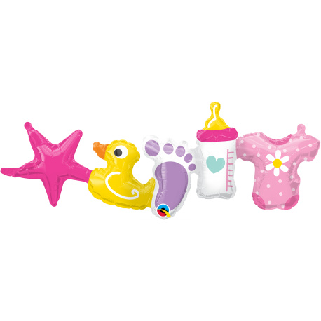 Ghirlanda Baloane Folie 104 cm  Baby Girl - Q17765