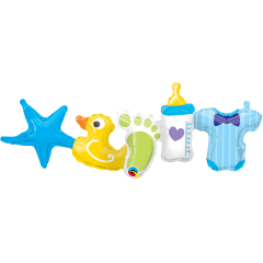 Ghirlanda Baloane Folie 104 cm Baby boy - Q17766