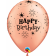 Baloane latex 11"/28 cm Happy Birthday Sparkle, Qualatex