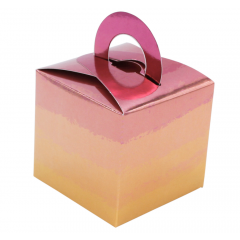 Greutate balon forma cutie rose gold ombre - Q16183