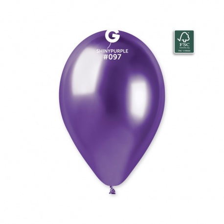 Baloane latex 33 cm Purple - Shiny (Chrome), Gemar 120.97, set 10 buc