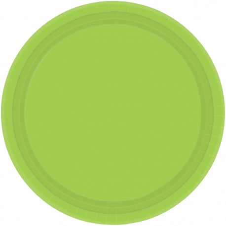 Farfurii uni Kiwi  23 cm pentru petreceri, Amscan 55015-53-66, set 8 buc