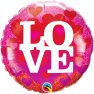 Balon 45 cm Love Hearts & Glitter - Q24788