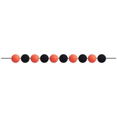 Ghirlanda hartie petrecere orange/negru  - 22,5 x 17 x 6 cm, Amscan