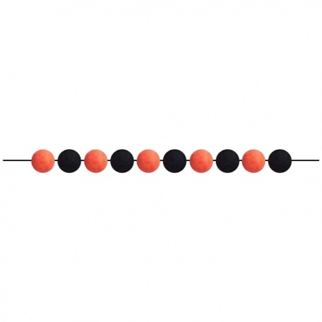 Ghirlanda hartie petrecere orange/negru  - 22,5 x 17 x 6 cm, Amscan