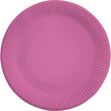 Farfurii uni Pink 23 cm pentru petrecerei, Amscan A55015-103-66, set 8 buc